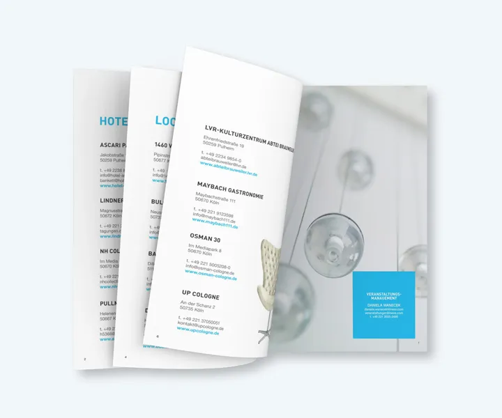 INEOS IN.CARE Verkaufsbroschüren – Print-Werbemittel für Eventmanagement