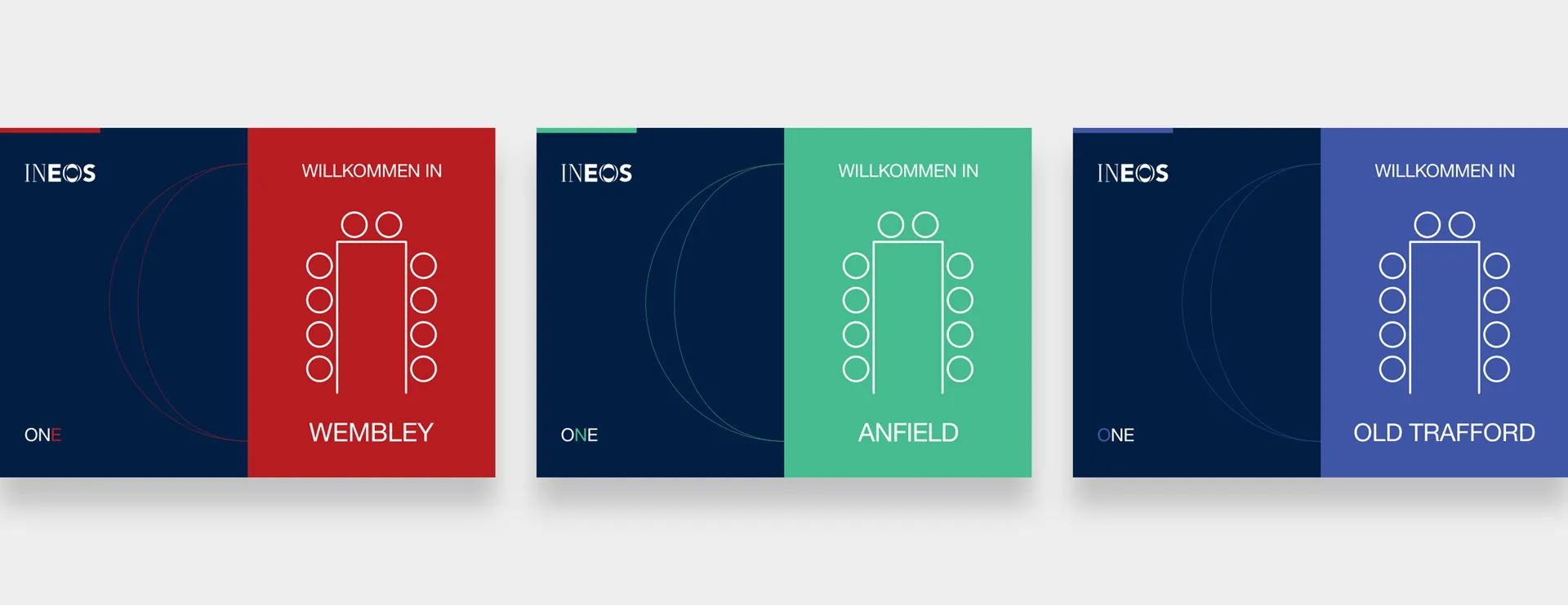Ineos one conference room signage designs