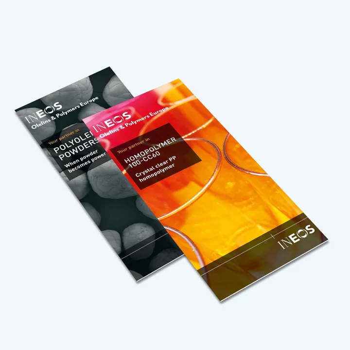 Ineos sales flyers stacked polyolefin homopolymer