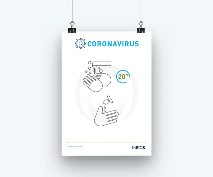 Ineos she coronavirus handwashing poster