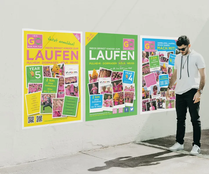 Ineos she go run for fun laufen posters