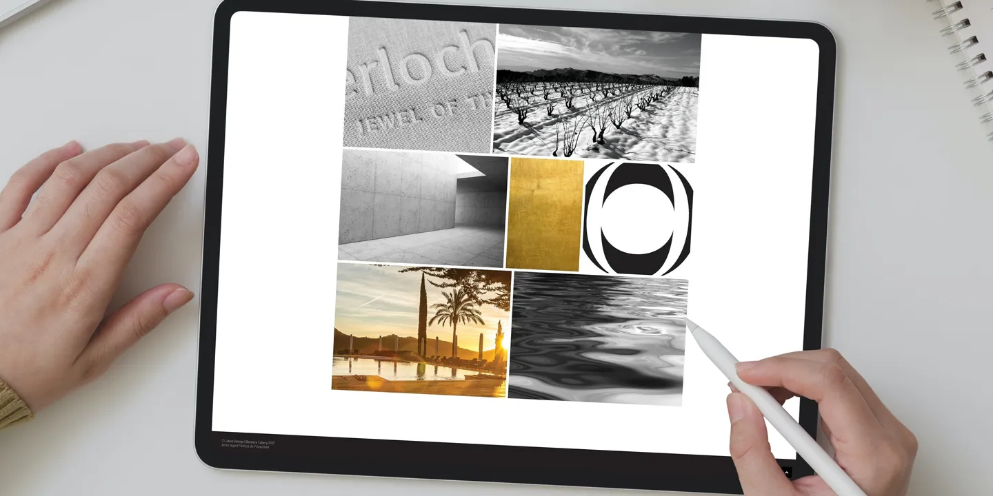 Jalun design ipad moodboard photography hands