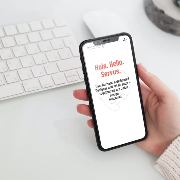 Jalun design mobile homepage hand held