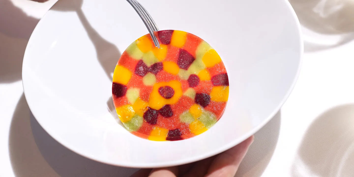 Rice sanchez romera colorful gazpacho dish