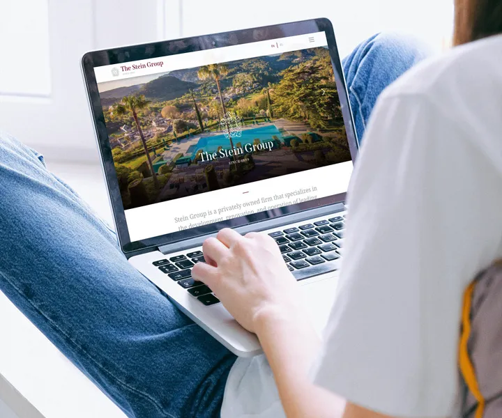 The Stein Group – zweisprachige Unternehmenswebsite für die Entwicklung von Boutique-Hotels