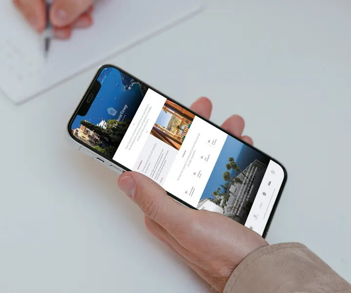 The stein group homepage mobile landscape mockup