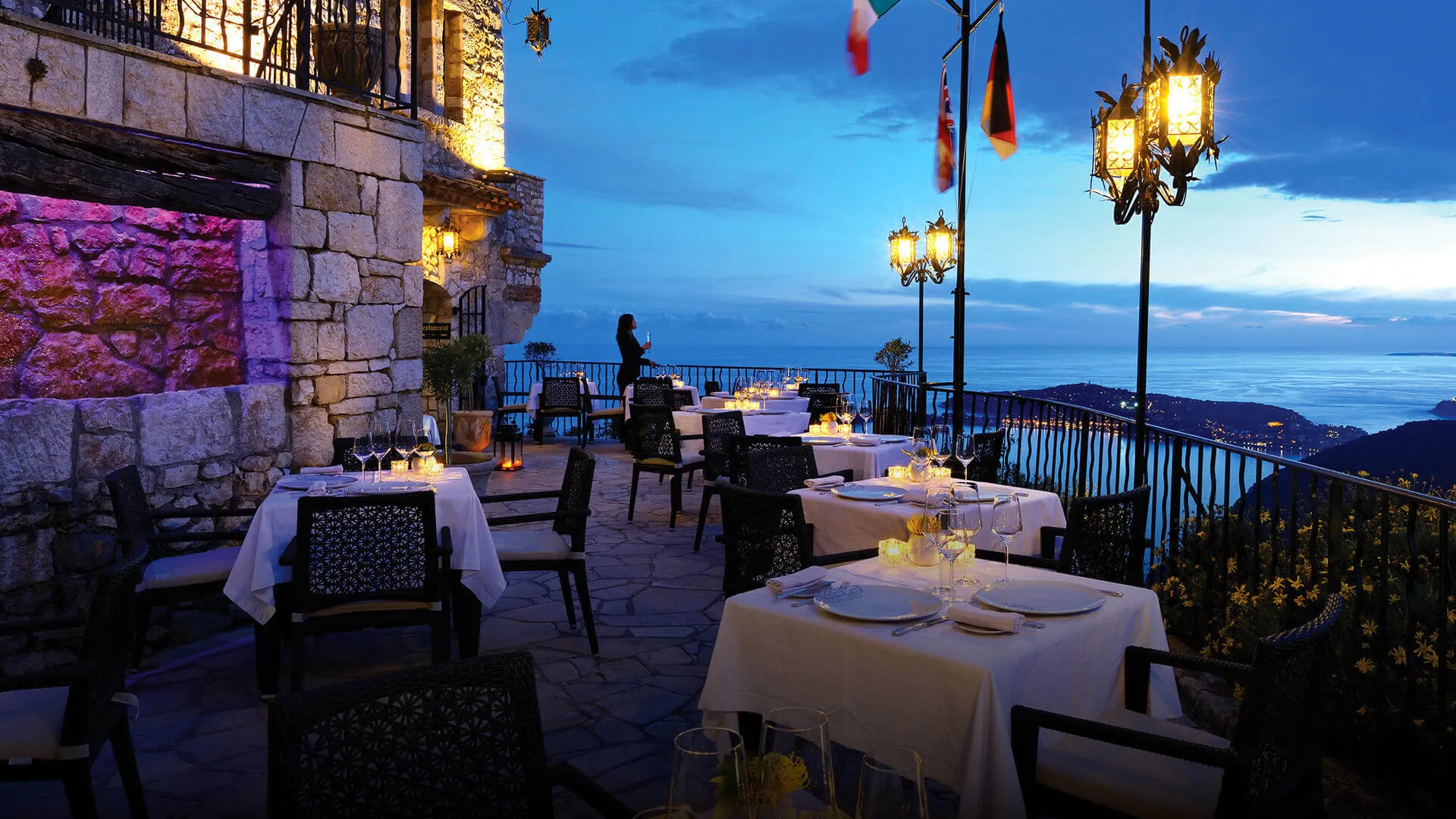 The stein group hotel terrace evening dining