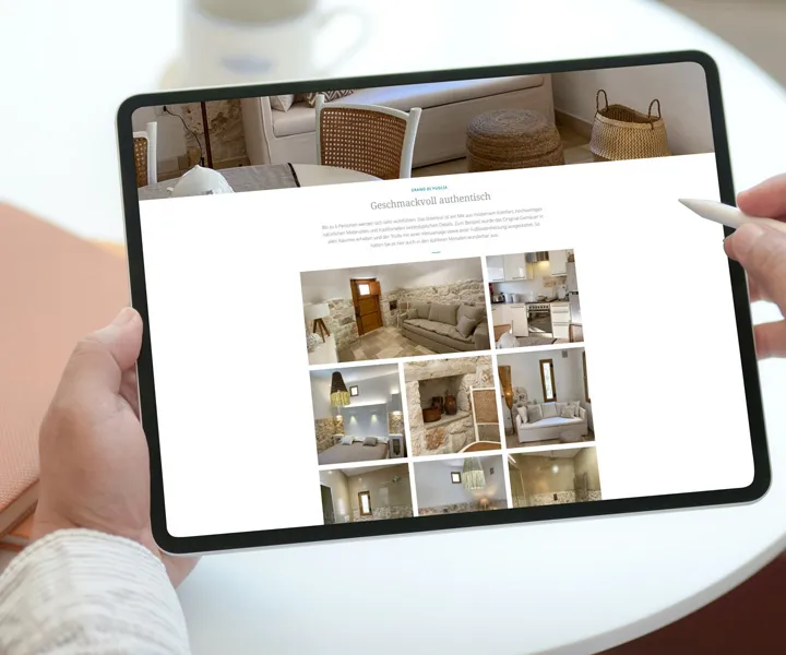 Trullo di puglia interior gallery tablet mockup